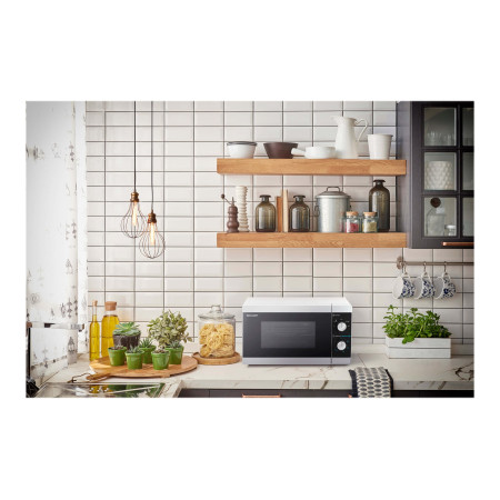 Sharp | Microwave Oven | YC-MS01E-S | Free standing | 20 L | 800 W | Silver