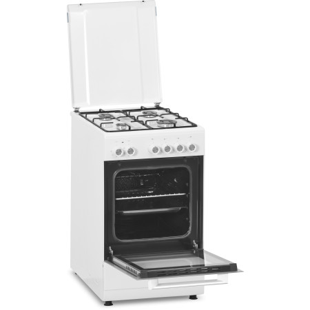 Simfer | Cooker | 5405SERBB | Hob type Gas | Oven type Electric | White | Width 50 cm | Electronic ignition | Depth 60 cm | 43 L