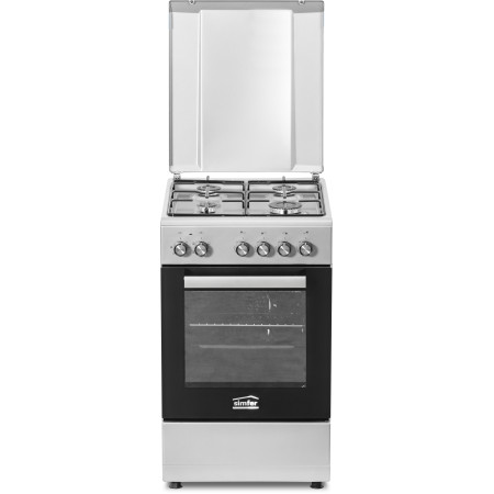 Simfer | Cooker | 5405SERGG | Hob type Gas | Oven type Electric | Stainless steel | Width 50 cm | Electronic ignition | Depth 60