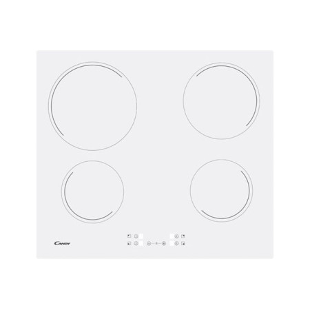 Candy | Hob | CH64CCW | Vitroceramic | Number of burners/cooking zones 4 | Touch | White