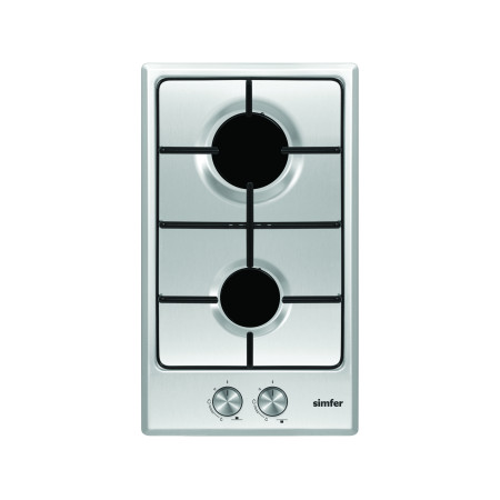 Simfer | Hob | H3.200.VGRIM | Gas | Number of burners/cooking zones 2 | Rotary knobs | Stainless steel