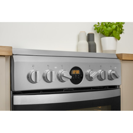 INDESIT | Cooker | IS5V8CHX/E | Hob type Vitroceramic | Oven type Electric | Stainless steel | Width 50 cm | Grilling | Electron