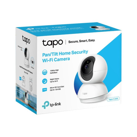 TP-LINK | Pan/Tilt Home Security Wi-Fi Camera | Tapo C200 | 4mm/F/2.4 | Privacy Mode, Sound and Light Alarm, Motion Detection an