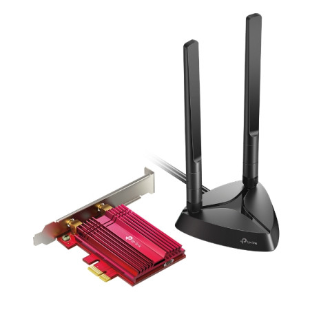 TP-LINK | TX3000E | AX3000 Wi-Fi 6 Bluetooth 5.0 PCIe Adapter | 2.4GHz/5GHz | Antenna type 2xHigh-Gain External Antennas | 574+2