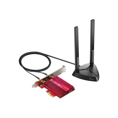 TP-LINK | TX3000E | AX3000 Wi-Fi 6 Bluetooth 5.0 PCIe Adapter | 2.4GHz/5GHz | Antenna type 2xHigh-Gain External Antennas | 574+2