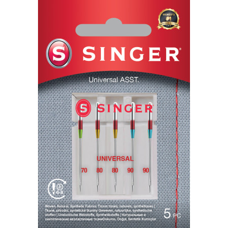 Singer | Universal Needle ASST 5PK for Woven Fabrics