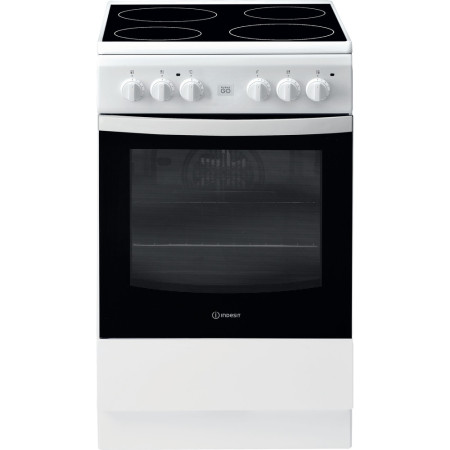 INDESIT | Cooker | IS5V8GMW/E | Hob type Vitroceramic | Oven type Electric | White | Width 50 cm | Grilling | Depth 60 cm | 57 L