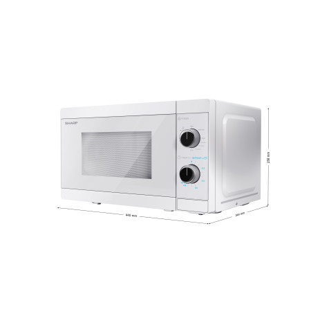 Sharp | Microwave Oven with Grill | YC-MG01E-C | Free standing | 800 W | Grill | White