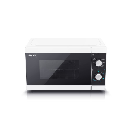 Sharp | Microwave Oven with Grill | YC-MG01E-W | Free standing | 800 W | Grill | White