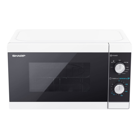 Sharp | Microwave Oven with Grill | YC-MG01E-W | Free standing | 800 W | Grill | White