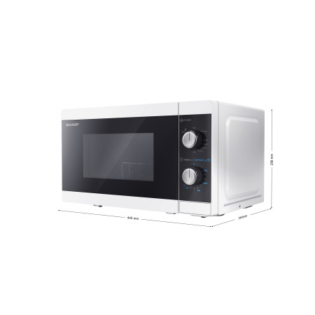 Sharp | Microwave Oven with Grill | YC-MG01E-W | Free standing | 800 W | Grill | White