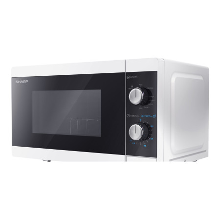 Sharp | Microwave Oven with Grill | YC-MG01E-W | Free standing | 800 W | Grill | White