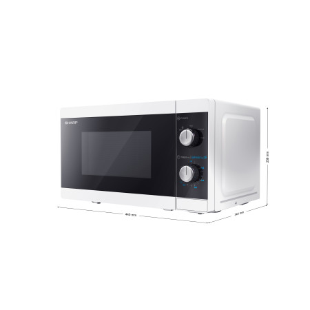 Sharp | Microwave Oven | YC-MS01E-W | Free standing | 800 W | White