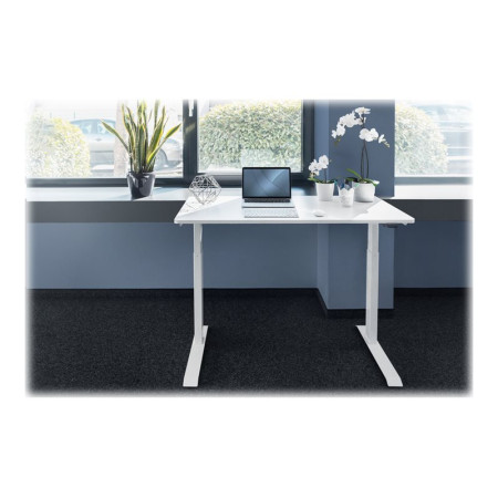 Electric Height Adjustable Desk | 73 - 123 cm | Maximum load weight 50 kg | Metal | White