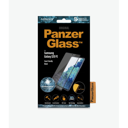 PanzerGlass | Samsng | Galaxy S21 FE CF | Hybrid glass | Black | Antibacterial Works with in-screen fingerprint reader Full fram