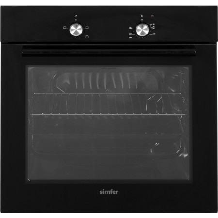 Simfer | Oven | 8004AERSP | 62 L | Electric | Manual | Mechanical control | Height 60 cm | Width 60 cm | Black