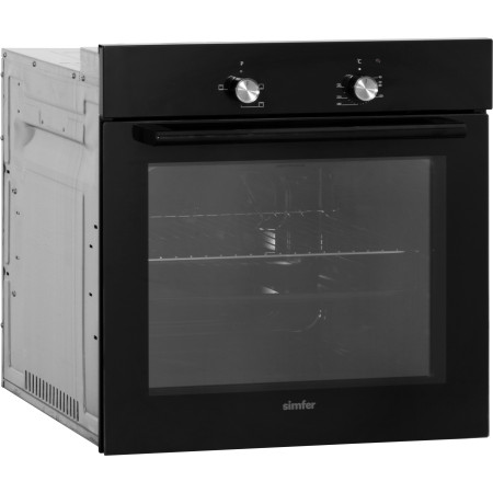 Simfer | Oven | 8004AERSP | 62 L | Electric | Manual | Mechanical control | Height 60 cm | Width 60 cm | Black