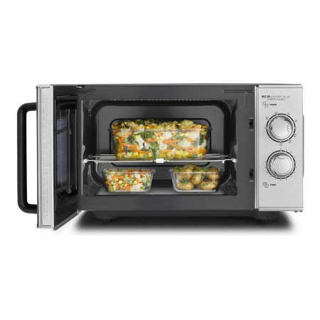 Caso | Ceramic Microwave Oven with Grill | MG 25 Ecostyle | Free standing | 25 L | 900 W | Grill | Silver