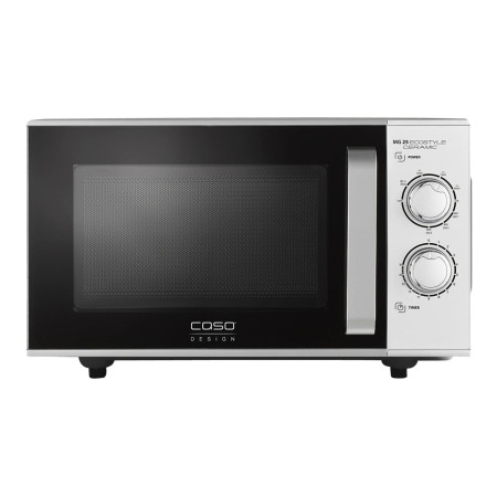 Caso | Ceramic Microwave Oven with Grill | MG 25 Ecostyle | Free standing | 25 L | 900 W | Grill | Silver