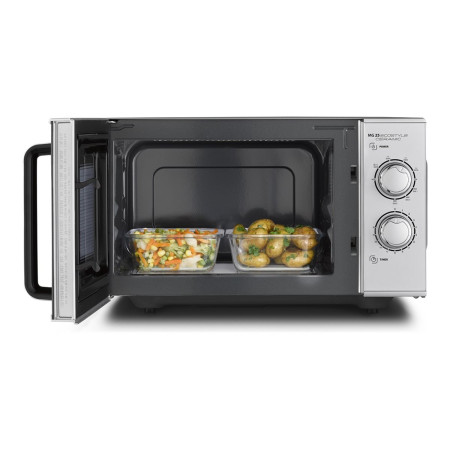 Caso | Ceramic Microwave Oven with Grill | MG 25 Ecostyle | Free standing | 25 L | 900 W | Grill | Silver