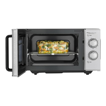 Caso | Ceramic Microwave Oven with Grill | MG 25 Ecostyle | Free standing | 25 L | 900 W | Grill | Silver