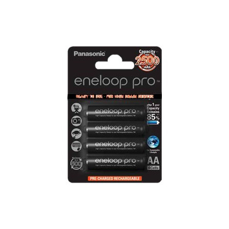 Panasonic | ENELOOP Pro BK-3HCDE/4BE | AA | 2500 mAh | 4 pc(s)