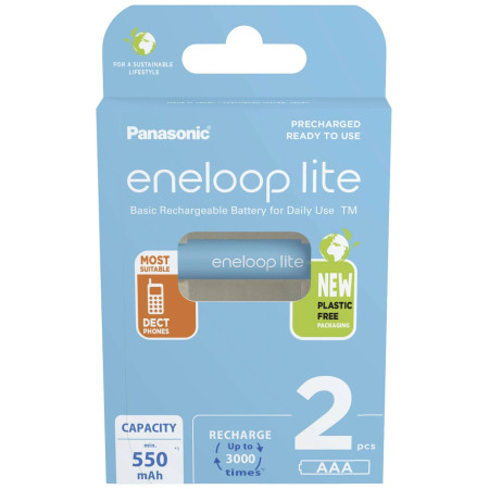 Panasonic | ENELOOP Lite BK-4LCCE/2BE | AAA | 550 mAh | 2 pc(s)