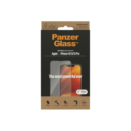 PanzerGlass | Screen protector | Apple | iPhone 14/13/13 Pro | Glass | Transparent | Ultra-Wide Fit