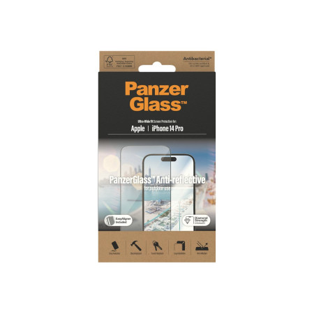 PanzerGlass | Screen protector | Apple | iPhone 14 Pro | Glass | Clear | Ultra-Wide Fit Easy installation Privacy Filter Fingerp