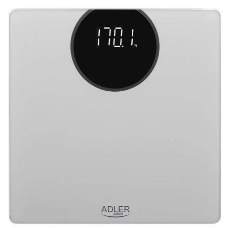 Adler | Bathroom scale | AD 8175 | Maximum weight (capacity) 180 kg | Accuracy 100 g | Silver