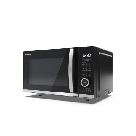 Sharp | Microwave Oven with Grill | YC-QG204AE-B | Free standing | 20 L | 800 W | Grill | Black