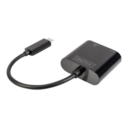 Digitus | USB-Type-C Gigabit Ethernet Adapter + PD with power delivery function | DN-3027 | Black | USB-C port to a Gigabit netw