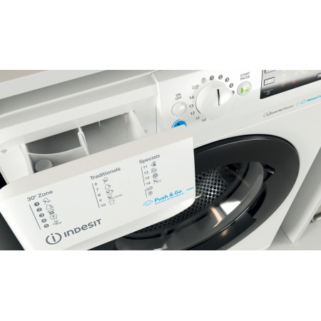 INDESIT | Washing machine | BWSE 71295X WBV EU | Energy efficiency class B | Front loading | Washing capacity 7 kg | 1200 RPM | 