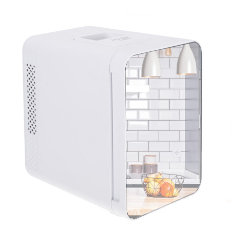 Adler | Mini refrigerator with mirror | AD 8085 | Free standing | Larder | Height 27 cm | Fridge net capacity 4 L | White