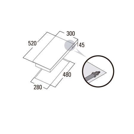 CATA | Hob | GI 3002 X | Gas | Number of burners/cooking zones 2 | Rotary knobs | Stainless steel