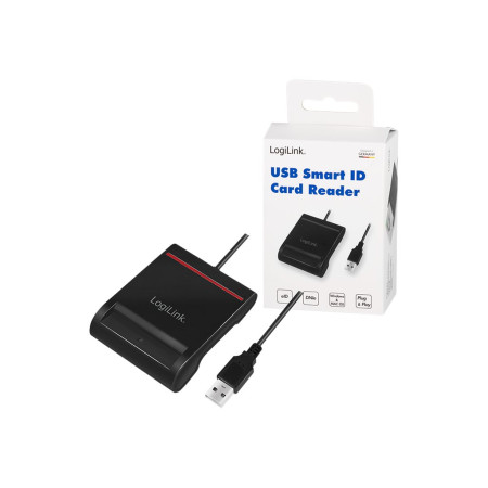 Logilink | USB 2.0 card reader, for smart ID | CR0047 | Card Reader