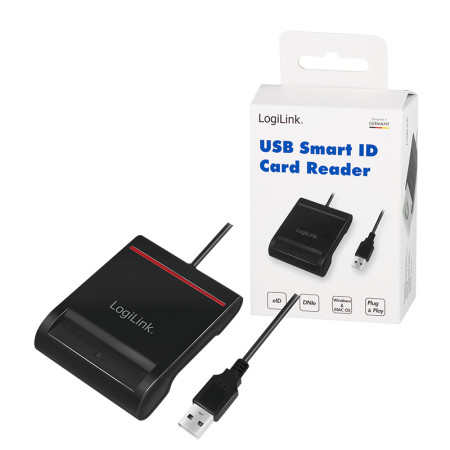 Logilink | USB 2.0 card reader, for smart ID | CR0047 | Card Reader