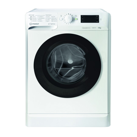 INDESIT | Washing machine | MTWSE 61294 WK EE | Energy efficiency class C | Front loading | Washing capacity 6 kg | 1151 RPM | D