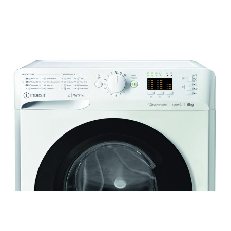 INDESIT | Washing machine | MTWSA 61294 WK EE | Energy efficiency class C | Front loading | Washing capacity 6 kg | 1151 RPM | D