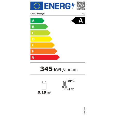 Caso | Barbecue Cooler | S-R | Energy efficiency class A | Free standing | Black