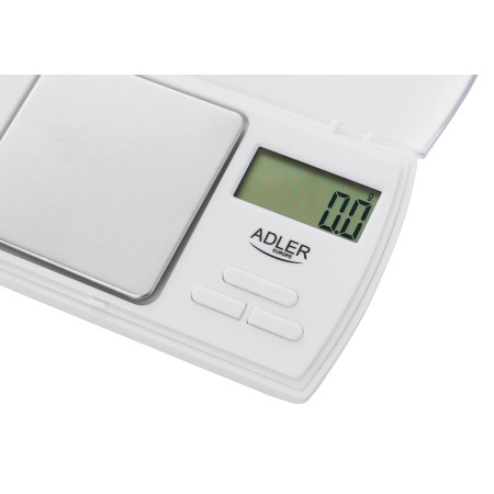 Adler | Precision scale | AD 3161 | Maximum weight (capacity) 0.5 kg | Accuracy 0.01 g | White