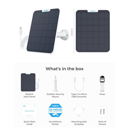 Reolink | Solar Panel | SP2-W | IP65 | White