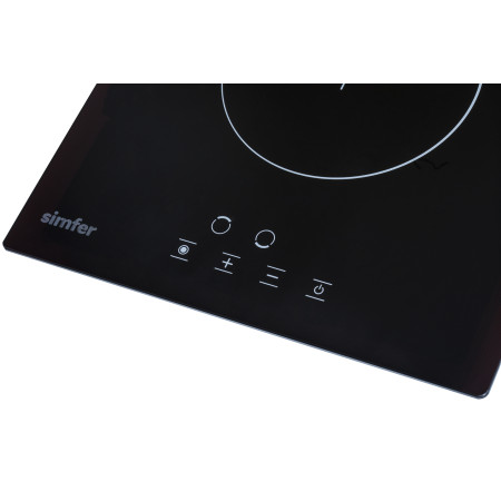 Simfer | Hob | H3.020.DEBSP | Vitroceramic | Number of burners/cooking zones 2 | Touch | Black