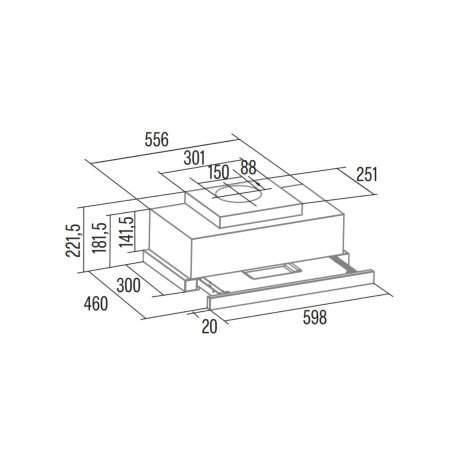 CATA | Hood | TFH 6830 X | Telescopic | Energy efficiency class A+++ | Width 60 cm | 795 m /h | Touch Control | LED | Stainless 