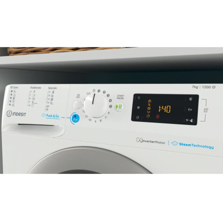 INDESIT | Washing machine | BWSE 71295X WSV EU | Energy efficiency class B | Front loading | Washing capacity 7 kg | 1200 RPM | 