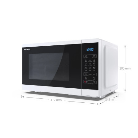 Sharp | Microwave Oven with Grill | YC-MG252AE-W | Free standing | 25 L | 900 W | Grill | White