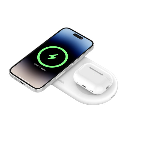 Belkin | BOOST CHARGE PRO 2in1 Qi2 15w Magnetic Charging Pad | WIZ021VFWH