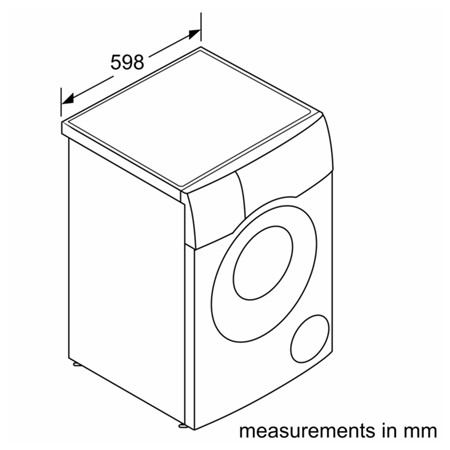 Bosch | Washing Machine with Dryer | WNC254A0SN | Energy efficiency class D | Front loading | Washing capacity 10.5 kg | 1400 RP