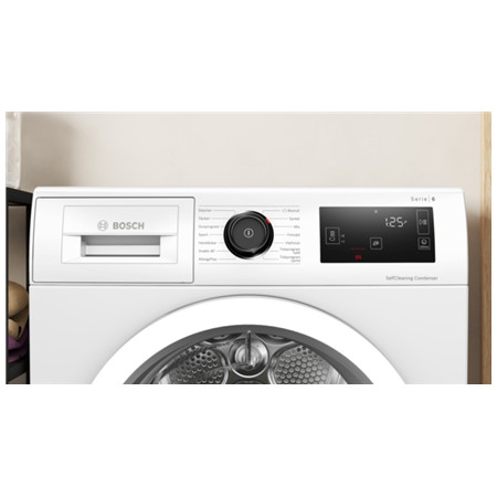 Bosch Dryer Machine with Heat Pump | WTU876IHSN | Energy efficiency class A++ | Front loading | 9 kg | LED | Depth 61.3 cm | Whi