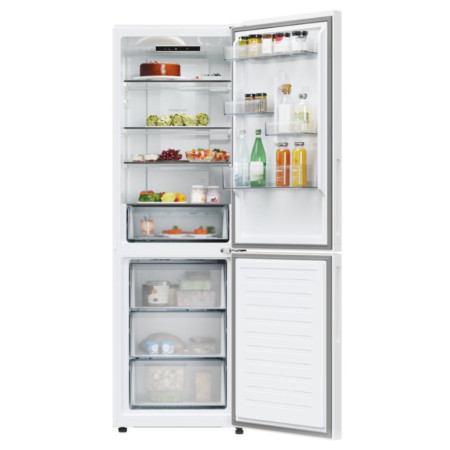 Candy Refrigerator | CNCQ2T618EW | Energy efficiency class E | Free standing | Combi | Height 185 cm | No Frost system | Fridge 